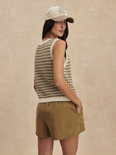 Load image into Gallery viewer, VARLEY AURA KNIT TOP - EGRET/GOLDEN OLIVE