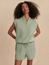Load image into Gallery viewer, VARLEY LORETTA HALF-ZIP SLEEVELESS SWEAT - SNOW SAGE