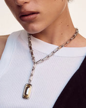 Load image into Gallery viewer, LUV AJ DALIA TWO-TONE PENDANT NECKLACE - SILVER