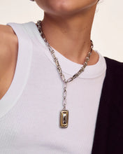 Load image into Gallery viewer, LUV AJ DALIA TWO-TONE PENDANT NECKLACE - SILVER