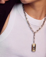 Load image into Gallery viewer, LUV AJ DALIA TWO-TONE PENDANT NECKLACE - SILVER