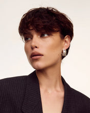 Load image into Gallery viewer, LUV AJ REMY RIDGED HOOPS - SILVER