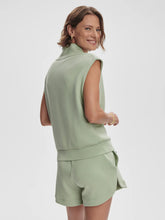 Load image into Gallery viewer, VARLEY LORETTA HALF-ZIP SLEEVELESS SWEAT - SNOW SAGE