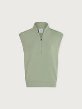 Load image into Gallery viewer, VARLEY LORETTA HALF-ZIP SLEEVELESS SWEAT - SNOW SAGE