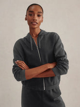 Load image into Gallery viewer, VARLEY JORGIE ZIP-THROUGH HOODIE - SLATE BLACK