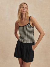 Load image into Gallery viewer, VARLEY JARED KNIT TOP - BLACK/EGRET