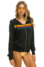 Load image into Gallery viewer, AVIATOR NATION 5 STRIPE HOODIE - CHARCOAL