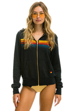 Load image into Gallery viewer, AVIATOR NATION 5 STRIPE HOODIE - CHARCOAL