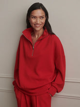 Load image into Gallery viewer, VARLEY HAWLEY HALF-ZIP SWEAT - RED MARL
