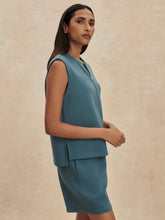Load image into Gallery viewer, VARLEY SIMMONS HALF-ZIP TANK - MALLARD BLUE