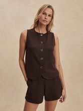 Load image into Gallery viewer, VARLEY JOSIE BUTTON-THROUGH TANK - COFFEE BEAN