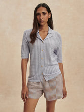 Load image into Gallery viewer, VARLEY DARINA SHORT 4" - COCOA BLUE STRIPE