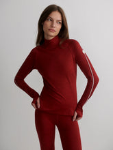 Load image into Gallery viewer, VARLEY ALWAYS WARM MOCK-NECK BASELAYER - RED DAHLIA MARL