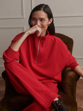 Load image into Gallery viewer, VARLEY HAWLEY HALF-ZIP SWEAT - RED MARL