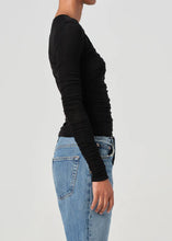 Load image into Gallery viewer, AGOLDE TANIA TWIST TEE - BLACK