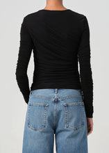 Load image into Gallery viewer, AGOLDE TANIA TWIST TEE - BLACK