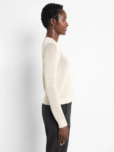Load image into Gallery viewer, NIC+ZOE ZIP FRONT MESH CARDIGAN - CLASSIC CREAM