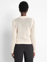 Load image into Gallery viewer, NIC+ZOE ZIP FRONT MESH CARDIGAN - CLASSIC CREAM