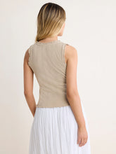 Load image into Gallery viewer, NZ BY NIC+ZOE POINTELLE RIB ELLA TANK - WHITE PEPPER