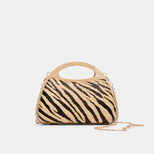 Load image into Gallery viewer, DOLCE VITA MAELIE HANDBAG - BLACK NATURAL ZEBRA RAFFIA