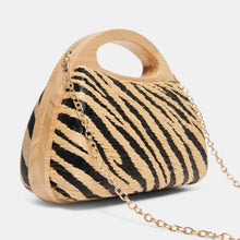 Load image into Gallery viewer, DOLCE VITA MAELIE HANDBAG - BLACK NATURAL ZEBRA RAFFIA