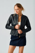 Load image into Gallery viewer, MAURITIUS KATHARINA RF LEATHER JACKET - BLACK