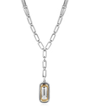 Load image into Gallery viewer, LUV AJ DALIA TWO-TONE PENDANT NECKLACE - SILVER