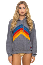 Load image into Gallery viewer, AVIATOR NATION MOUNTAIN STITCH CHEVRON PULLOVER HOODIE RELAXED - HEATHER GREY