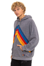 Load image into Gallery viewer, AVIATOR NATION MOUNTAIN STITCH CHEVRON PULLOVER HOODIE RELAXED - HEATHER GREY