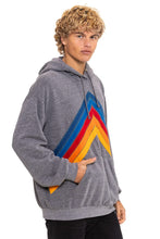 Load image into Gallery viewer, AVIATOR NATION MOUNTAIN STITCH CHEVRON PULLOVER HOODIE RELAXED - HEATHER GREY