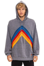 Load image into Gallery viewer, AVIATOR NATION MOUNTAIN STITCH CHEVRON PULLOVER HOODIE RELAXED - HEATHER GREY