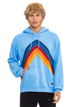 Load image into Gallery viewer, AVIATOR NATION MOUNTAIN STITCH CHEVRON PULLOVER HOODIE RELAXED - SKY