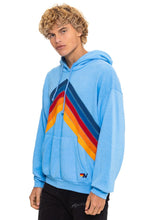 Load image into Gallery viewer, AVIATOR NATION MOUNTAIN STITCH CHEVRON PULLOVER HOODIE RELAXED - SKY