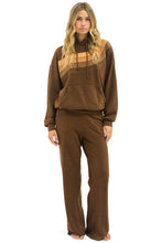Load image into Gallery viewer, AVIATOR NATION WAVE STRIPE 4 PULLOVER HOODIE RELAXED - CHOCOLATE // ESPRESSO