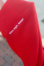 Load image into Gallery viewer, THE MAYFAIR GROUP YOU ARE A STAR WAFFLE HOODIE - RED
