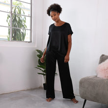 Load image into Gallery viewer, PJ HARLOW JOLIE SATIN PANT - BLACK