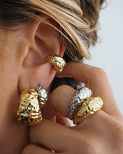 Load image into Gallery viewer, LUV AJ MINI MOLTEN HOOPS - SILVER