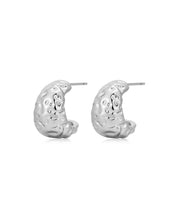 Load image into Gallery viewer, LUV AJ MINI MOLTEN HOOPS - SILVER