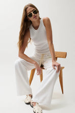 Load image into Gallery viewer, PISTOLA JADYN MID RISE DRAWSTRING PALAZZO JEAN - OPTIC WHITE