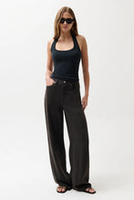 Load image into Gallery viewer, PISTOLA SYDNEY HIGH RISE LINEN BOWED WIDE - BRISTOL BLACK