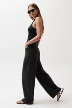 Load image into Gallery viewer, PISTOLA SYDNEY HIGH RISE LINEN BOWED WIDE - BRISTOL BLACK