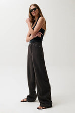 Load image into Gallery viewer, PISTOLA SYDNEY HIGH RISE LINEN BOWED WIDE - BRISTOL BLACK