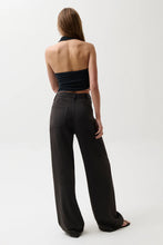 Load image into Gallery viewer, PISTOLA SYDNEY HIGH RISE LINEN BOWED WIDE - BRISTOL BLACK
