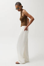 Load image into Gallery viewer, PISTOLA SYDNEY HIGH RISE BOWED LINEN WIDE - EGRET