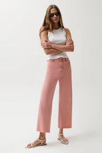 Load image into Gallery viewer, PISTOLA PENNY CROP HIGH RISE WIDE LEG JEAN - CORAL ROSE