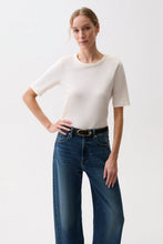 Load image into Gallery viewer, PISTOLA MELIKA QUARTER SLEEVE TEE - SOFT WHITE