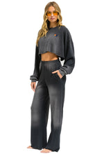 Load image into Gallery viewer, AVIATOR NATION ESSENTIAL WIDE LEG POCKET SWEATPANTS - FADED SMOKE