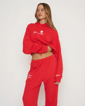Load image into Gallery viewer, THE MAYFAIR GROUP YOU ARE A STAR WAFFLE HOODIE - RED