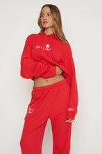 Load image into Gallery viewer, THE MAYFAIR GROUP YOU ARE A STAR WAFFLE HOODIE - RED