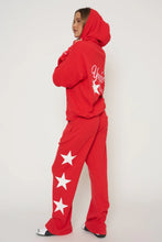 Load image into Gallery viewer, THE MAYFAIR GROUP YOU ARE A STAR WAFFLE WIDE LEG SWEATPANTS - RED
